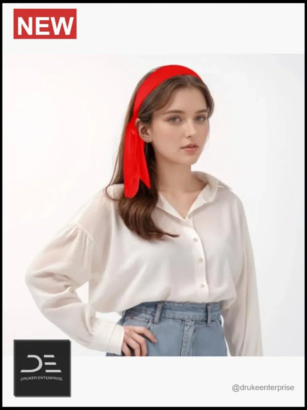 Satin Square Scarf Neck Hair Scarf Bandana Fashion Accessory 27.5 inch